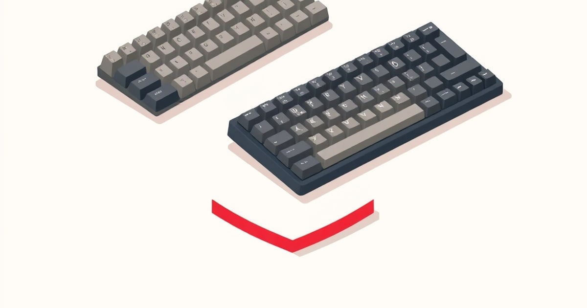 Isometric vector illustration showing hot-swap keyboard build components for beginners guide
